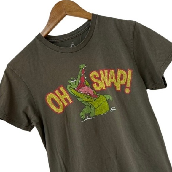 Disneyland Disney World Oh Snap! Alligator Graphic T-Shirt Olive Green Size S - Picture 1 of 7